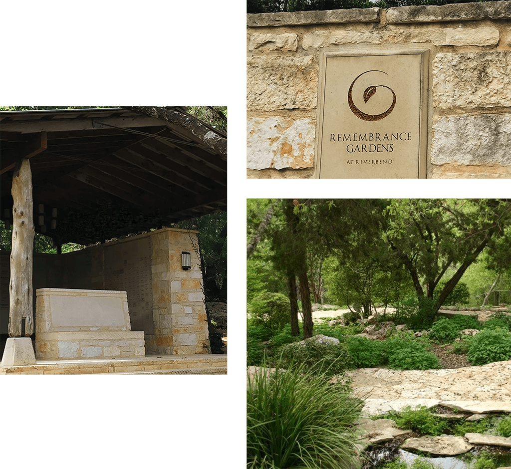 Memorial gardens and scenic views at Remembrance Gardens Austin Texas