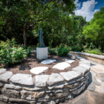 Stone pathway through Remembrance Gardens in Austin, Texas