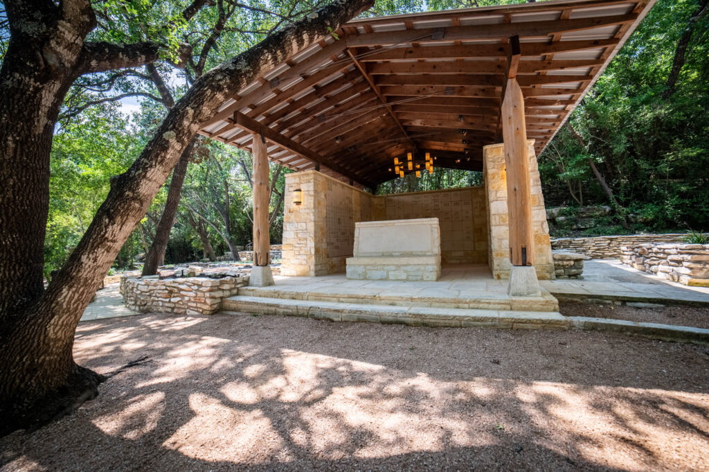 Memorial Pavilion at Remembrance Gardens in Austin, Texas