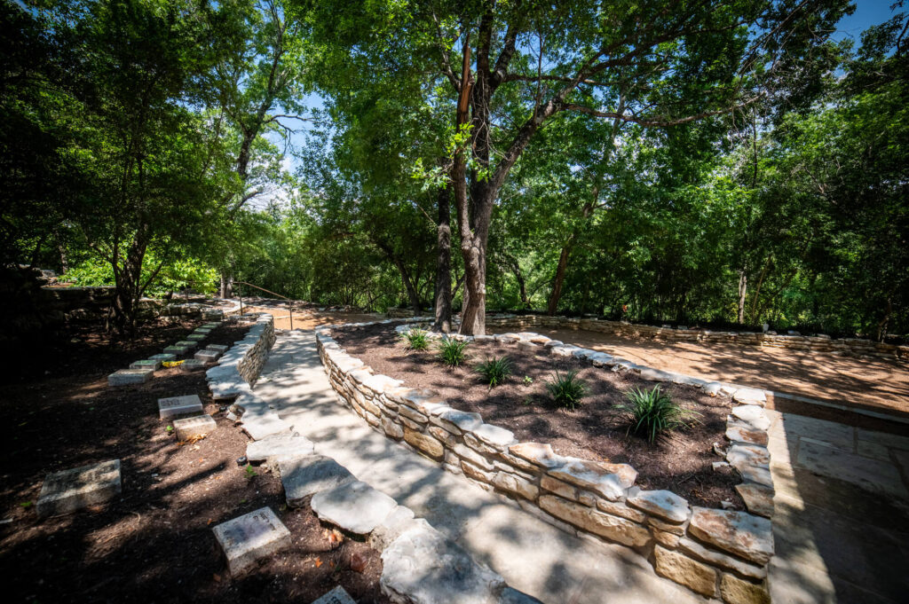 Peaceful outdoor memorial space at Remembrance Gardens