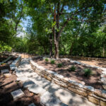 Peaceful outdoor memorial space at Remembrance Gardens