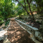 Memorial garden paths and landscaping at Remembrance Gardens