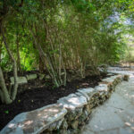 Memorial garden paths and landscaping at Remembrance Gardens
