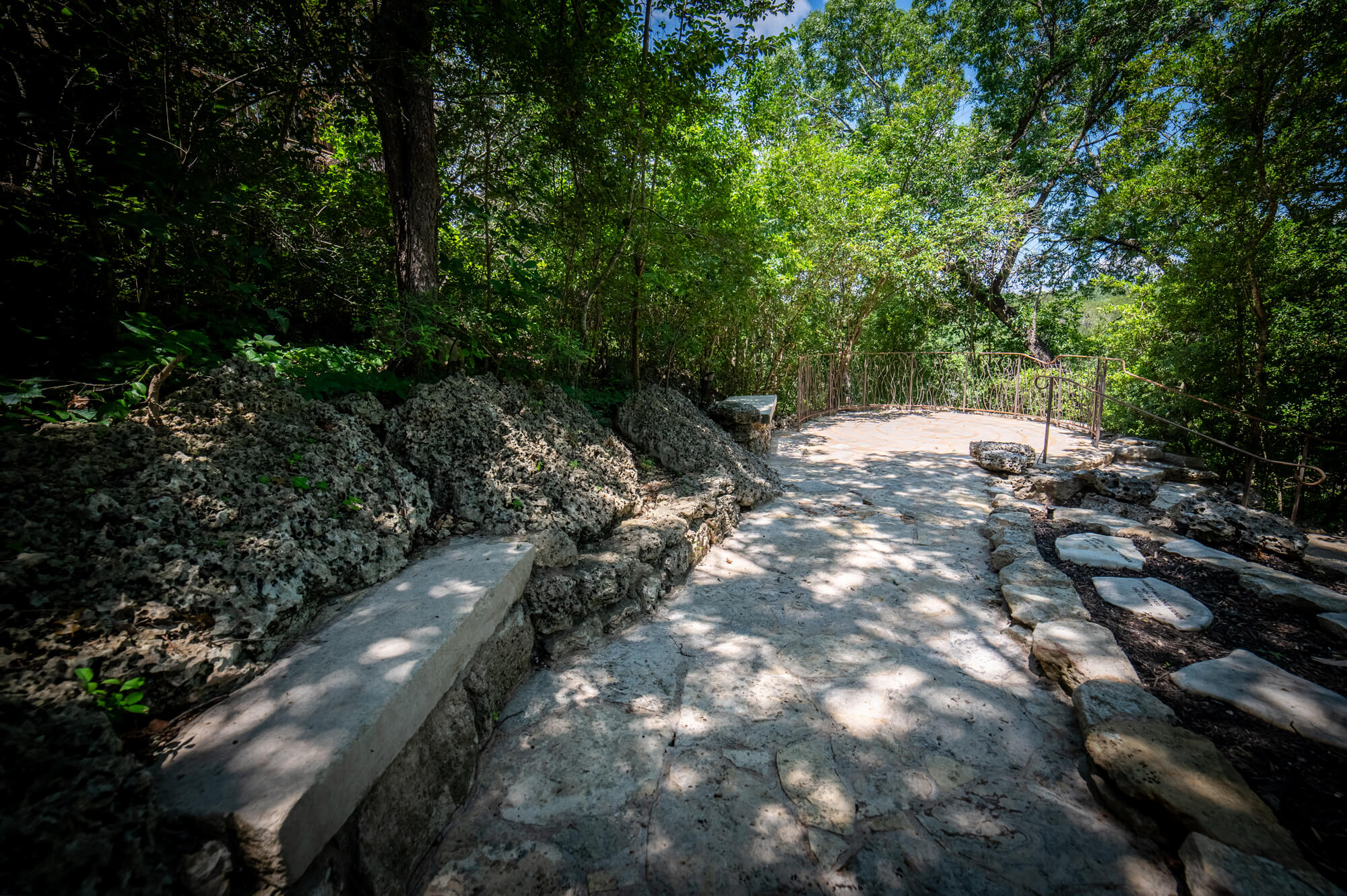 Hill Country landscape at Remembrance Gardens in Austin, Texas