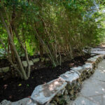 Stone pathway through Remembrance Gardens in Austin, Texas