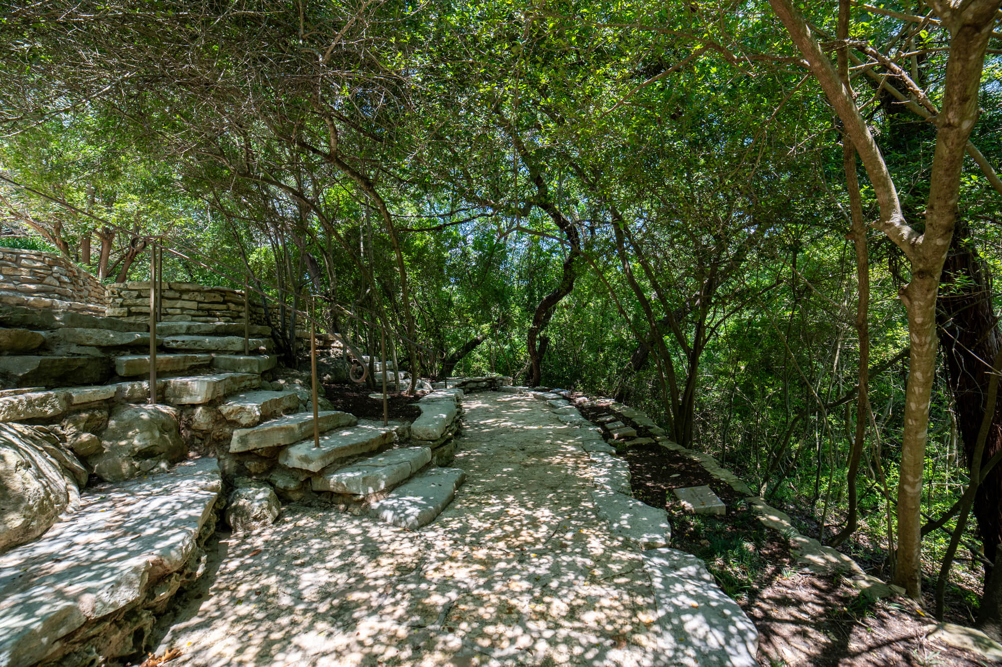 Quiet reflection area at Remembrance Gardens in Austin, Texas