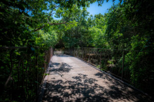 Quiet reflection area at Remembrance Gardens in Austin, Texas
