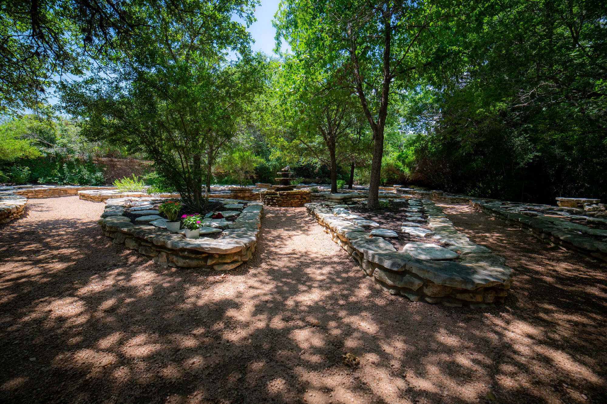 Memorial garden walkway at Remembrance Gardens