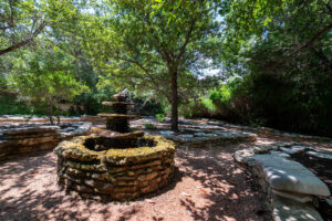 Peaceful Hill Country memorial garden in Austin, Texas
