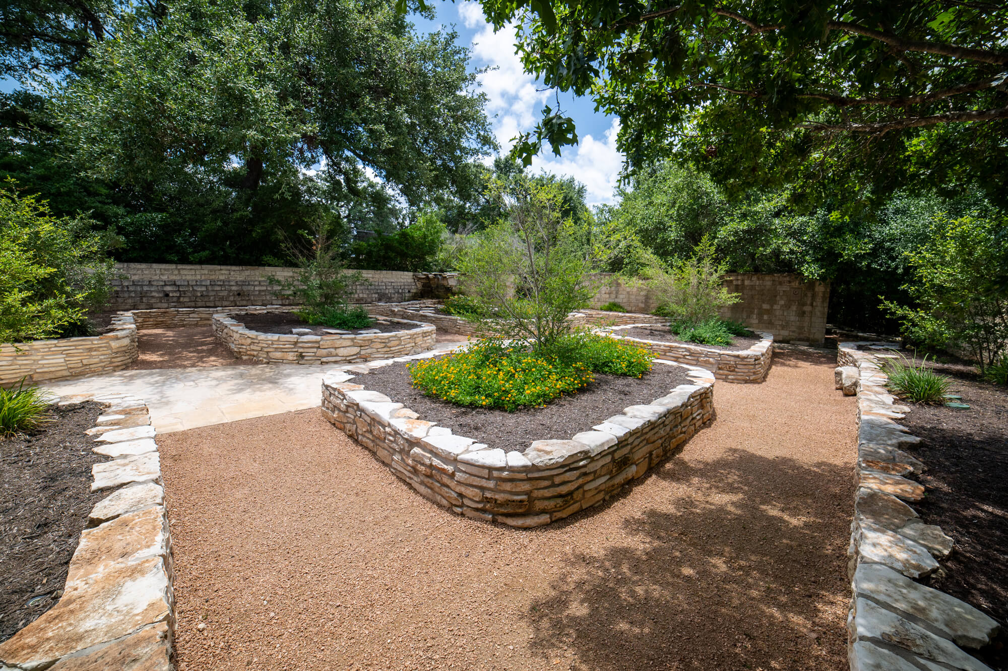 Peaceful outdoor memorial space at Remembrance Gardens