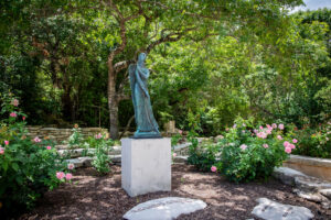Peaceful memorial setting at Remembrance Gardens in Austin, Texas